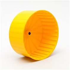 Колесо для грызунов полузакрытое пластиковое, без подставки, 14 см, бежевое Пижон