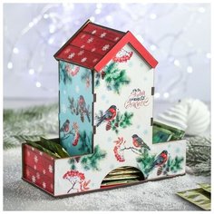 Органайзер для чая "Снегири". 20.9х19.3х8.2 см 4509122 Сима ленд