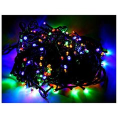 Гирлянда Sh Lights ILD200C, 2000 см, 200 ламп, разноцветные диоды/черный провод