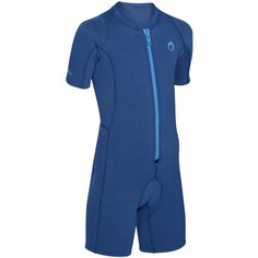 Гидрокостюм для снорклинга короткий 2 мм для детей SUBEA Х Decathlon Глубокий Синий/Цвет Морской Волны 14