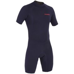 Гидрокостюм для серфинга неопреновый мужской Shorty 100 плотностью 1,5 мм OLAIAN Х Decathlon Синий Графит/Королевский Синий XXL