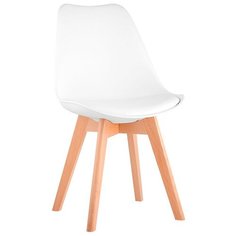 Стул STOOL GROUP Frankfurt, пластик/искусственная кожа, цвет: белый