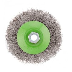 Щетка для УШМ, 115 мм, М14, "тарелка", витая проволока 0,3 мм Сибртех