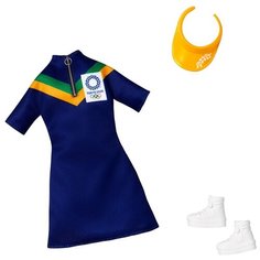 Barbie Платье с аксессуарами для куклы Барби Olympics 4 GHX86 синий