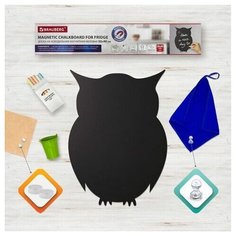 Доска на холодильник магнитно-меловая 30х40 см "Baby Owl" с набором аксессуаров, BRAUBERG, 237842