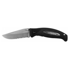Нож STAYER "PROFI" складной,серрейторная заточка, эргономичная пластиковая рукоятка, лезвие 80мм 47623