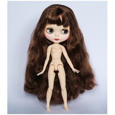 Blythe Blythe Кукла Блайз (Blythe) без одежды - матовое лицо, длинные волосы каштанового цвета