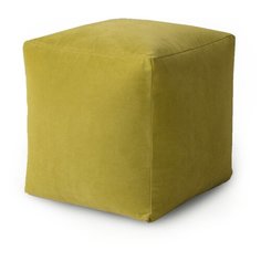 Пуфик-кубик MyPuff, мебельный велюр, Горчица