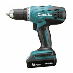 Дрель-шуруповерт акк. Makita DF457DWE 18В,2х1.5АчLi-ion,БЗП-13мм,0-400\0-1400об\м,42\24Нм,1.7кг,чем,G-серия(15599251)