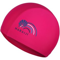 Шапочка для плавания тканевая размер L розовая с принтом NABAIJI Х Decathlon Розовый/Бензиново-Синий S