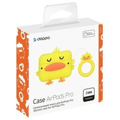 Чехол для AirPods Pro Deppa Funny Animals D-47313 2.0мм утка Желтый
