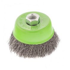 Щетка для УШМ, 75 мм, М14, "чашка", витая проволока 0,3 мм Сибртех