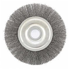 Щетка для УШМ, 150 мм, посадка 22,2 мм, плоская, витая проволока 0,3 мм// Сибртех