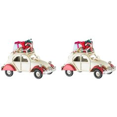 Фигурка KARLSBACH Машина с подарками 11830, 11 см, бежевый