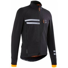 Ветровка Decathlon размер L, Черный/Неоновый Морковный