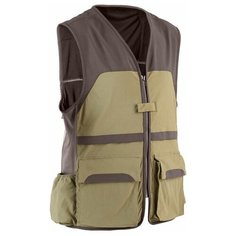 Жилет мужской для охоты Decathlon SOLOGNAC 500 серый/зеленый XL