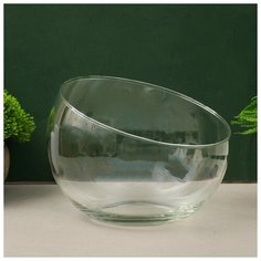 Ваза Evis "Анабель" шаровая с косым резом d-19х14,5см,