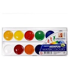 Акварель "Классика" 12 цветов без кисти Луч