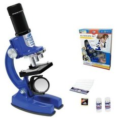 Набор для опытов с микроскопом, 23 предмета в наборе, цвет синий Eastcolight