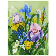 Набор для творчества Белоснежка картина по номерам на холсте Нежные ирисы