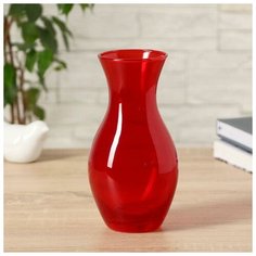 Ваза Evis "Весна" 18/1 красная 18х9 см, 0,65л большая