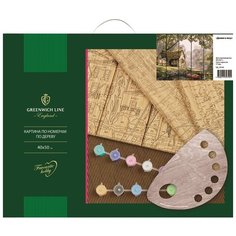 Greenwich Line Картина по номерам по дереву "Домик в лесу" (КД_39740), 50 х 40 см