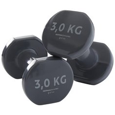 Пара гантелей для фитнеса 5 кг черные NYAMBA X Декатлон Decathlon