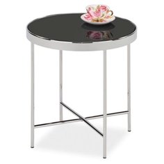 Журнальный столики SIGNAL GINA C, черный - хром СИГНАЛ