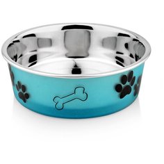 Миска Lilli Pet METAL STAR Paw&bone для животных, 310мл, голубая