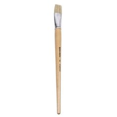 Кисть BRAUBERG щетина №18, плоская, с короткой ручкой неокрашенный деревянный