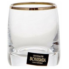 Набор стопок 60 мл 6 шт"Идеал" с золотом Crystalite Bohemia