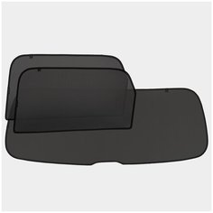 Каркасные автошторки на магнитах TROKOT STANDART Volkswagen Polo (6) (Mk6) (2020-наст.время) (ЗВ без пластиковой вставки под дворник) Лифтбэк, Комплект на заднюю полусферу из 3 экранов