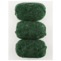 Пряжа Полушерсть №15 50г. 110м., (3 мотка), АРЕОЛА, темно-зеленый