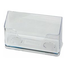 Подставка для визиток настольная Brauberg Contract (100х40х65мм, на 50 визиток) прозрачный, 1шт. (232287)