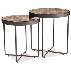 Комплект журнальных столиков SIGNAL MANTA, эффект мрамора СИГНАЛ