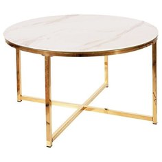 Журнальный столик SIGNAL SALMA, эффект мрамора - золотистый СИГНАЛ