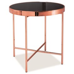 Журнальный столик SIGNAL GINA C, черный - медный СИГНАЛ