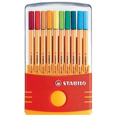 STABILO Набор капиллярных ручек point 88 20 цветов, 0.4 мм в футляре Color Parade (8820-03)