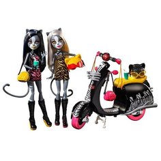 Набор кукол Monster High Мяулодия и Пурсефона на скутере, CKD71