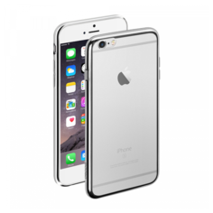 Накладка силикон Deppa Gel Plus Case iPhone 6 Plus/6S Plus серебряная (арт.85214)