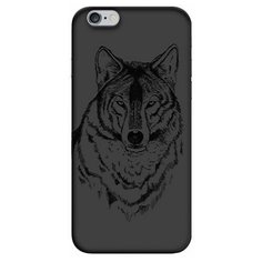 Накладка Deppa Art Case iPhone 6/6S Black Волк (арт. 101476)