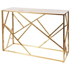 Консольный столик SIGNAL ESCADA C II, эффект мрамора - золотистый СИГНАЛ