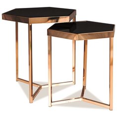 Комплект журнальных столиков SIGNAL MILOS, золотистый СИГНАЛ