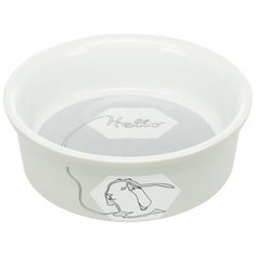 Миска Комический кролик, керамика, 240 мл/ф 11 см, Trixie (товары для животных, цвет может отличаться, 60736)