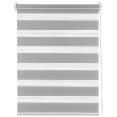 Штора рулонная день/ночь "бейс серый" 50*160 СМ (миниролл) Decofest