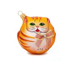 Елочная игрушка фигурка стеклянная "Кот" д7,5см, h8см, подарочная упаковка Елочка