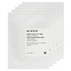 Mizon Тканевая маска осветляющая Enjoy Vital- Up Time Tone Up Mask, 5 шт