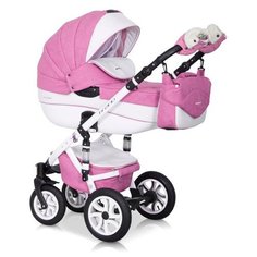 Универсальная коляска Riko Bruno Ecco 3 в 1, 18 baby pink