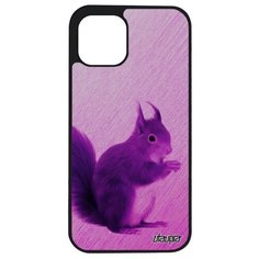 Противоударный чехол на смартфон // iPhone 12 Mini // "Белка" Вредитель Пушистая, Utaupia, розовый