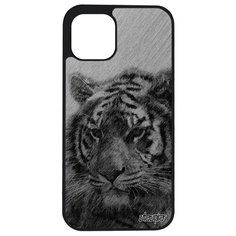 Дизайнерский чехол на смартфон // Apple iPhone 12 Mini // "Царь тигр" Свирепый Охота, Utaupia, серый